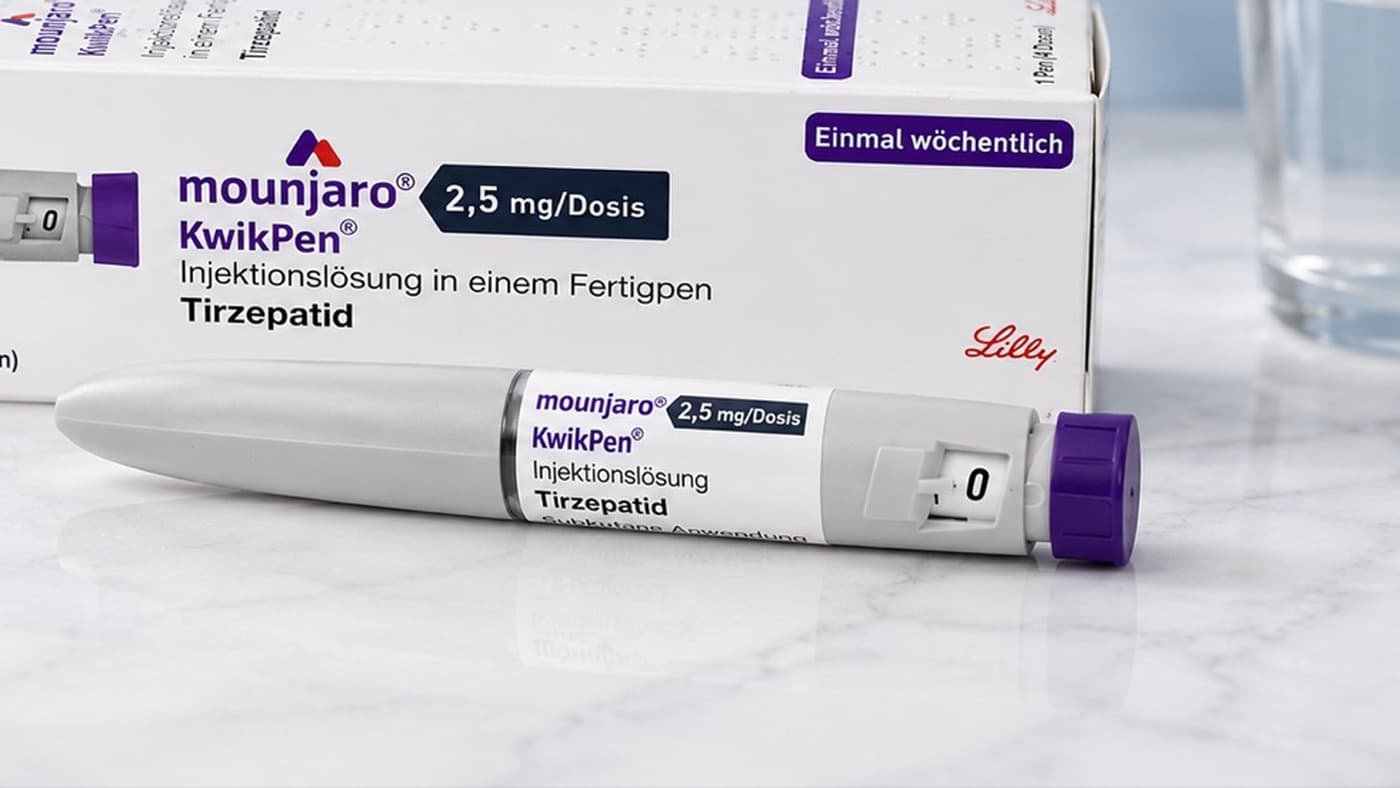 Mounjaro KwikPen met het dosisvenster op 0